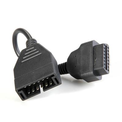 China For Daewoo 30cm OBD2 Extension Cable Compatible For Daewoo 12 Pin Male To 16 Pin Female for sale