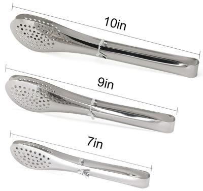 China Durable Kitchen Accessory Heat Resistant Function Of Stainless Steel Food Tongs for sale