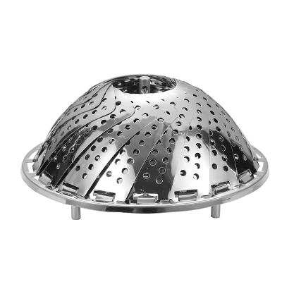 China Household Kitchen/Restaurant/Cooking Instrument Wholesale Stainless Steel Portable Steamer Dumplings Bread Vegetable Dish Steamer Basket for sale