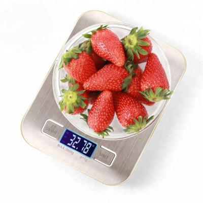 China With Tray Wholesale High Accuracy 5kg 10kg Scale Kitchen Stainless Steel Digital Scale Food Medicine Scale With LED Display for sale