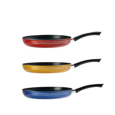 China Wholesale Mini Aluminum Skillet Frying Colorful Wok Cookware Kicthen Stainless Steel Nonstick Egg Stocked Pan for sale