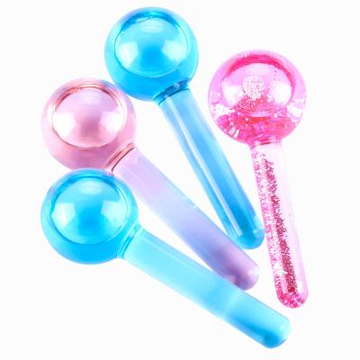 China Face Beauty Ice Hockey Crystal Ball Facial Cooling Ice Balls Water Wave Face and Eye Massage Skin Care Ice Ball for sale