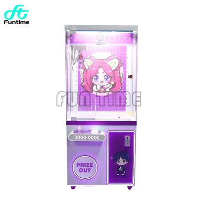 China FUNTIME Dolls Catcher Games Machine Coin Operated Toy Arcade Crane Claw Machine W92xD85xH190mm for sale