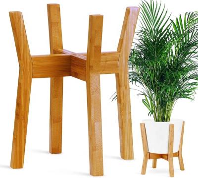 China New Design Sustainable Widely Used Natural Color Adjustable Plant Bamboo Rack for sale