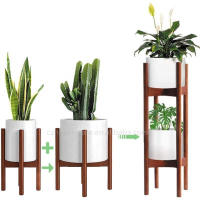 China Modern simple and stable flower stand plant indoor and outdoor bamboo stand for sale