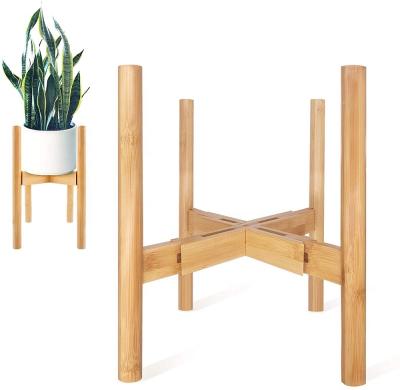 China Modern simple and stable flower stand plant indoor and outdoor bamboo stand for sale