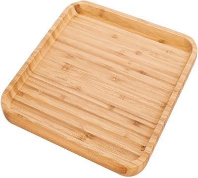 China Highly Used Sustainable Special Design Tow Set Square Bamboo Serving Tray for sale