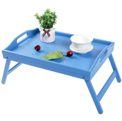 China Wholesale-Price Eco-Friendly Foldable Bamboo Food Tray Foldable Laptop Desk for sale