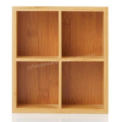 China Viable For Sundries Storage 100% Natural Bamboo Storage Boxes Organizer (Square) for sale