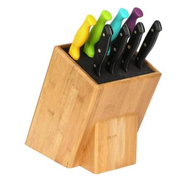 China Economical Sustainable Custom Design Clean Rectangle Knife Moisture Proof Bamboo Material Rack for sale