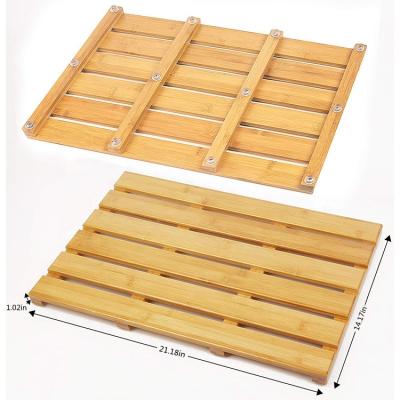 China Sustainable Quality Eco - Friendly Natural Bamboo Flooring Guaranteed Anti Slip Bath Mat for sale