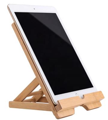 China Modern Practical Color Adjustable Natural Exquisite Bamboo Adjustable Mobile Structure Phone Holders for sale