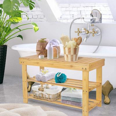 China Modern Hot Sale Wooden And Bamboo Shoe Rack Shoe Entry Bench for sale