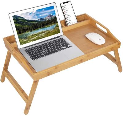 China Foldable Multifunctional Trapezoid Laptop Desk Serving Foldable Breakfast Table for sale