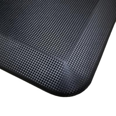 China Stain Resistant Wholesale Bulk Step Mat SB6019 Carbon Fiber Texture PU Eco - Friendly Anti Slip Foam Anti Fatigue Waterproof Mats And Cover for sale