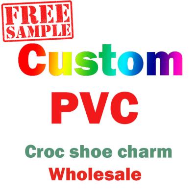 China Clog Charm FREE SAMPLE Wholesale PVC custom croc charms custom shoe charm personalisation customized charms for sale