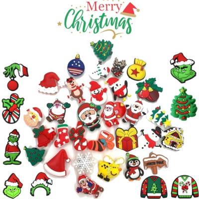 China Clog Charm 2023 Christmas croc charms christmas shoe charms wholesale pvc shoe decorations christmas charms crocs for sale