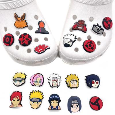 China Clog Charm Wholesale custom popular croc charms Sasuke cartoon charms diy pvc cartoons croc charms for sale