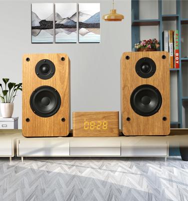 China Multimedia Wood Bookshelf Speakers , Wireless Mini Hifi Bluetooth Speakers for sale