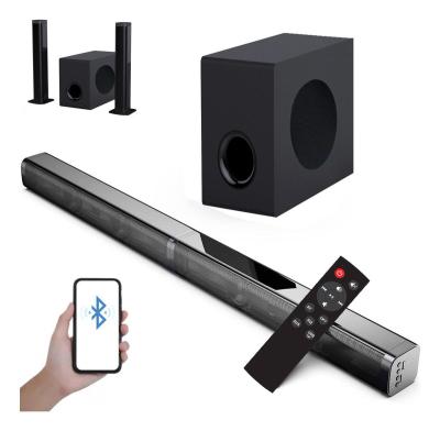 China Bluetooth Soundbar Wireless Bar de som Bluetooth de madeira cinza com saídas de 230W à venda