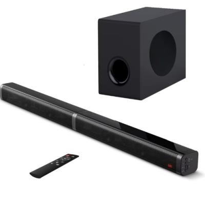 China Wireless Bluetooth V5.0 Plastic Soundbar with 100W PMPO and TWO-WAY Audio Crossover for sale