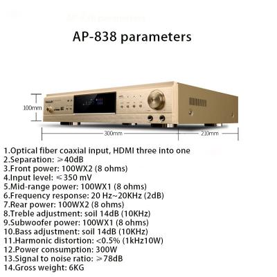 China Wireless Tube Amplifier with 4K HDMI Output 5.1 Channel and OEM Support Included for sale