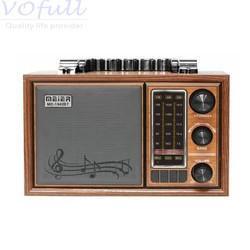 China Coffee/Wooden USB FM/MW/SW 3Band Portable Radio with Built in Speaker and Rechargeable Battery Pack for sale