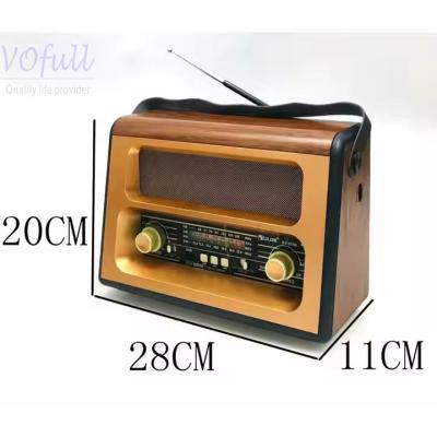 China Classic Wooden 3 Band AM FM SW Radio Player With Built In Speaker And USB TF Slot for sale