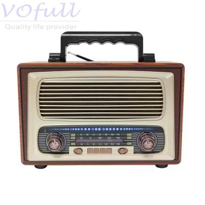 China Coffee/Wooden Portable Radio Player with AM/FM Band Rechargeable Battery for sale