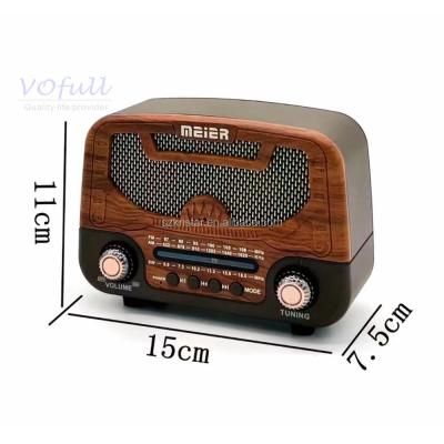 China Charming 3 Band FM/MW/SW Wooden Portable Radio Player with USB/TF Slot and Built In Speaker for sale