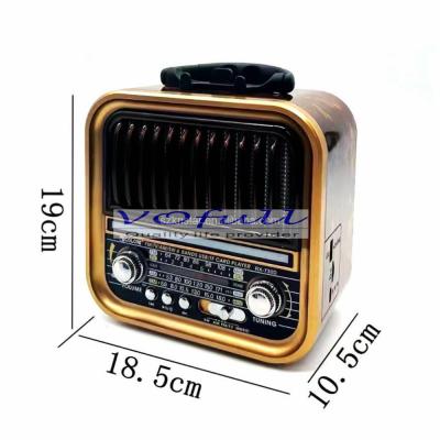 China Rechargeable Battery Powered Portable AM / FM 3 Band Clock Radio with Built in Speaker for sale