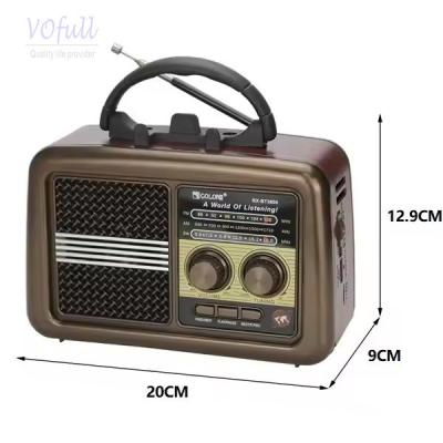 China FM/MW/SW 3 Band Portable Radio Player with USB/TF Slot Rechargeable Battery Pack Included for sale