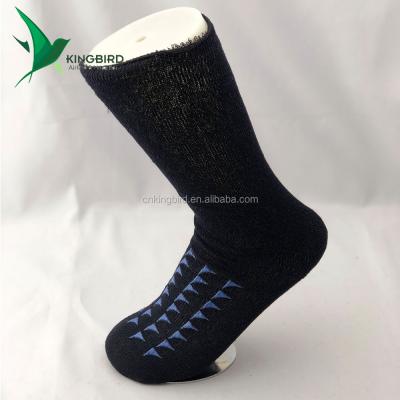 China 100% Dark Blue Adult Anti-Slip Socks Polyester Socks Non Slip Anti-Skid for sale