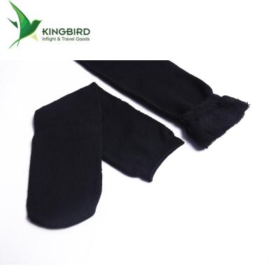 China 2021 Anti-slip New Cheap Disposable Airline Socks Black Long Tube Socks For Airline for sale