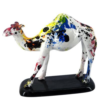 China 2021 Style Art Home Technology Europe China Garden Decoration Resin Animal Mini Camel Figurine Sculpture Outdoor For Resin Craft for sale