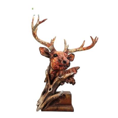 China HOT 2021 China Decor Resin Deer Crafts Home Master Figurine Resin Decorative Garden Animal for sale