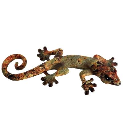 China American Decor Living Room Mini Gecko Statue Abstract Animal Resin Style Wall Hanging Home Decoration for sale