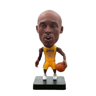 China Wholesale Hot Custom Rustic Resin Shake James Curry Kobe Basketball Star Head Toy For Basketball Fans for sale