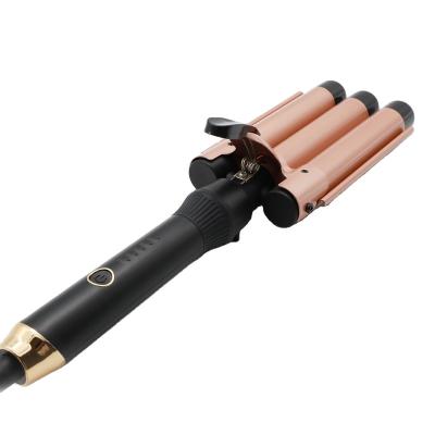 China Factory(60mins) Factory(60mins) Automatic Cut Barrels Hair Curling Iron Hair Curler Wholesale Triple Multifunctional Hair Curler Iron for sale