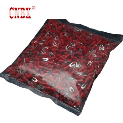 China CNBX Products Copper Wholesale SV PVC Insulated 1.5mm 2.5mm 4mm 6mm Spade End Caps Cable Terminals for sale