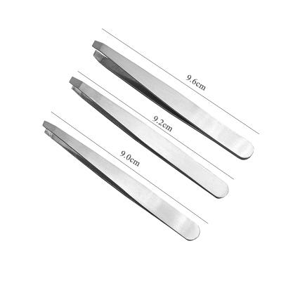 China Eyebrow OEM Customized Stainless Steel Eyebrow Tweezers Trim Eyebrow Tweezers for sale