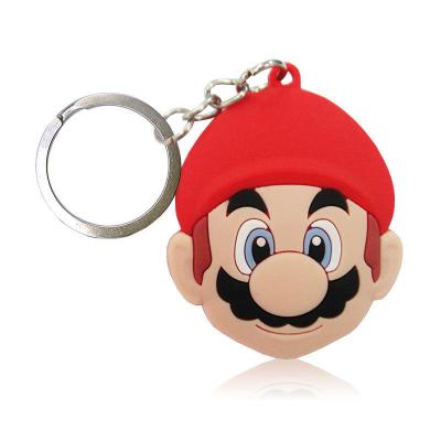 China Mario Personalized Custom Rubber Soft PVC Super Key Chain Key Ring MY47 for sale