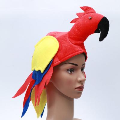 China Hot Sales Character Parrot Hat Novelty Bird Hat Halloween Costume Tropical Themed Gifts Supplies for sale