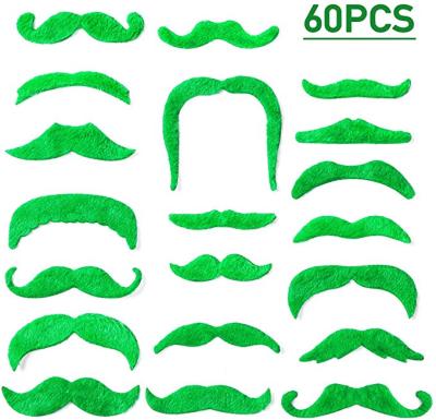 China Party For Hot Selling Mustache St Patricks Day Green Mustache Beard Shamrock Party Supplies Favors Costume Accessory for sale