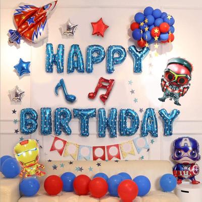 China Eco-Friendy Superhero Birthday Party Decorations Superhero Balloons Kids Theme Party Supplies W0324 for sale