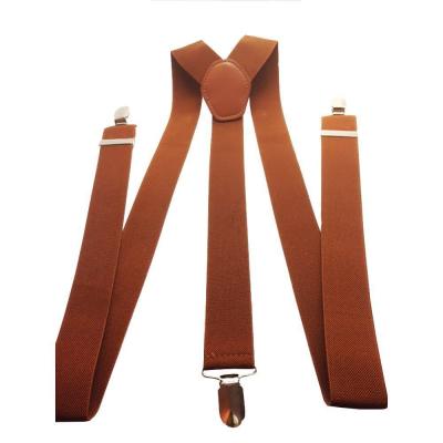 China Hot Selling Men's Fashionable Leather Suspender Suspender Adjustable Clips Clips Elastic Y-back Suspenders KJ099 for sale