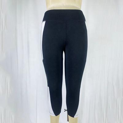 China Breathable Sport Wear Pants Women Workout Clothing Tight Yoga Pants Black Sports Capris for sale