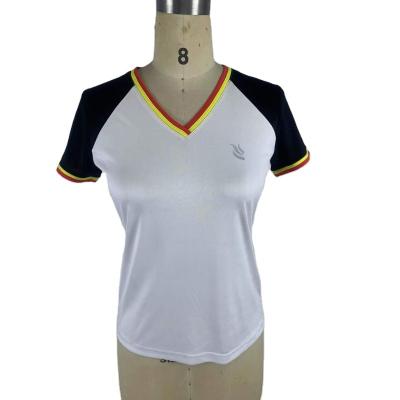 China Antibacterial Stretch Sports Tee Running Woman Moisture Wicking Upper T-Shirt for sale