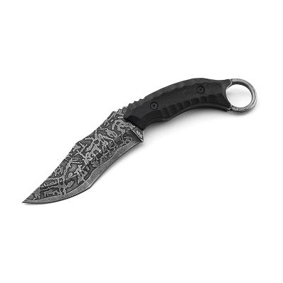 China OEM Army Non-variable Combat Forged Nylon Handle Tactical Curving Outdoor Knife With Bushing for sale