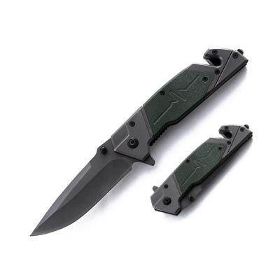 China Wholesale Thumb Knob 3CR13 Stainless Steel Pocket Survival Group of Ten Handle Hunting Pocket Knife With Thumb Knob for sale